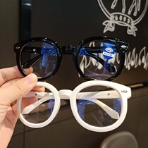 New childrens retro BAO WEN glasses childrens decorative flat glasses baby eye care glasses frame boys and girls tide tide