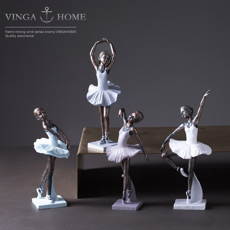 Modern minimalist creative ballet dancer girl small decoration room bedroom princess room elegant decoration decoration
