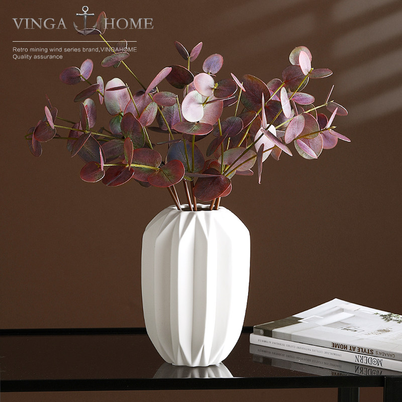 Nordic Living Room Genguan Front Office Placing Flowers Plant Simulation Drying Flower Ugali Leaf Creative Decorative Swing Accessories