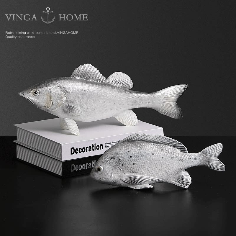 Nordic modern minimalist and fine fish furniture home accessories personalized living room study room resin creative layout