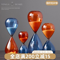 Modern minimalist wine cabinet TV cabinet glass hourglass timer ornaments office theme restaurant decorations