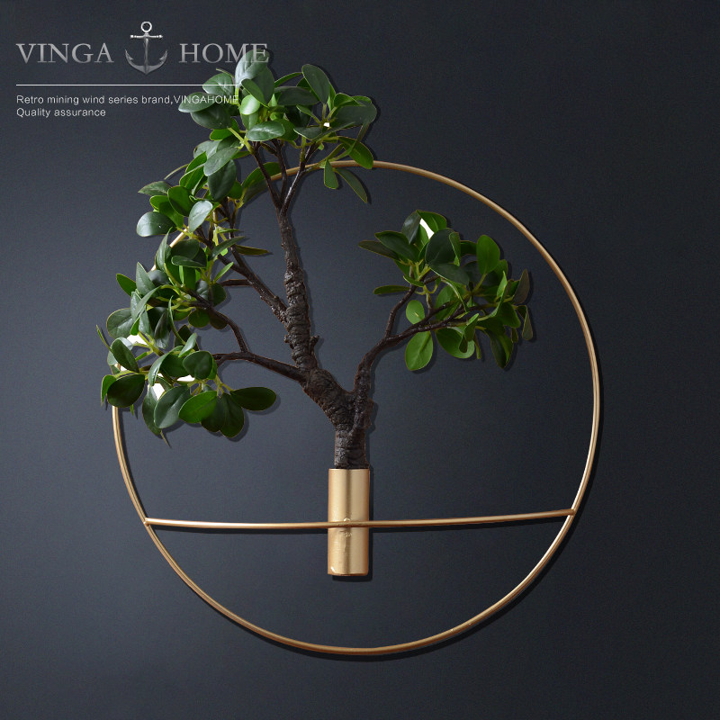 Eurostyle Home Indoor Metal Wall-mounted Wall Decoration Floral Parlor Wall Wall Background Wall Dot Adornment Decorations