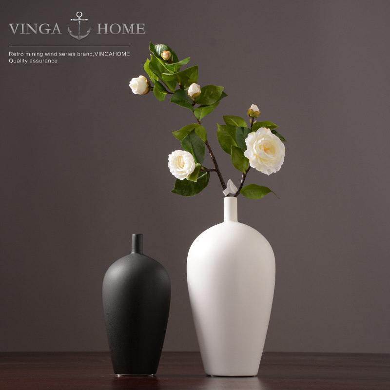Ceramic vase decoration Nordic simple fashion home decoration living room decoration decoration vase flower arrangement
