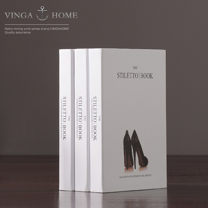 Home Decoration Pint Modern Minimalist Living Room Office Book Room Bookcase Swing Piece Furnishing Soft Adornment Emulation Book