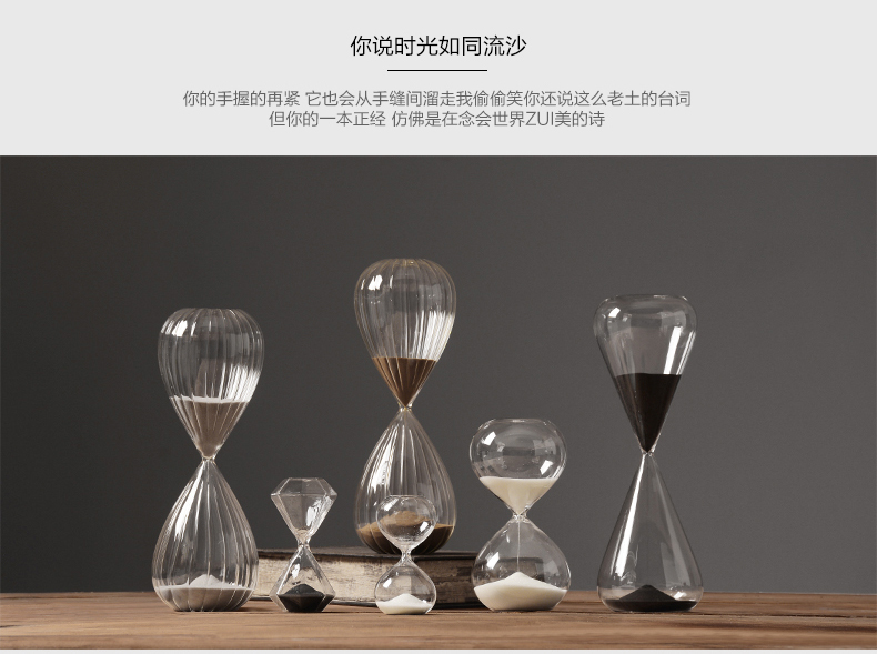 Trang trí văn phòng Trang trí nhà đơn giản hiện đại Trang trí phòng khách Bắc Âu Trang trí thủy tinh mềm Trang trí đồng hồ cát trang tri nha dep