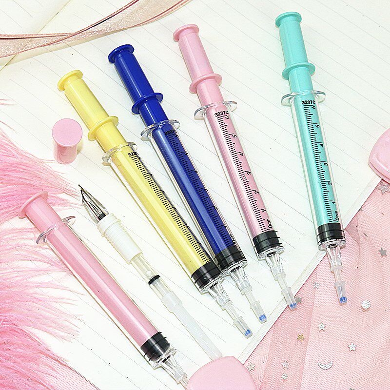 Korea Creative Needle Tube Pen Elementary School Kids Pump Ink Just Pen Students Write Calligraphy Water Pen Cute Styling Stationery