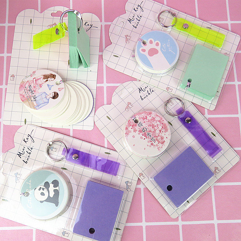 Blank loose-leaf memory book to remember words with you portable small fresh pocket memo pad small book for children ring buckle - Taobao