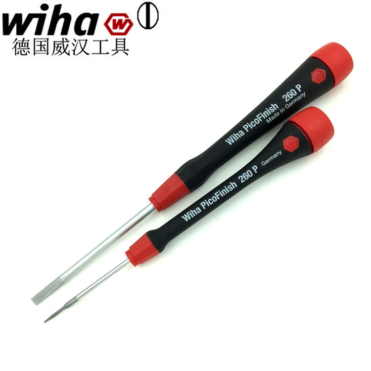 Germany wiha Weihan import 260P screwdriver 0 8 1 0 1 2 1 5 2 0 2 5mm slotted screwdriver