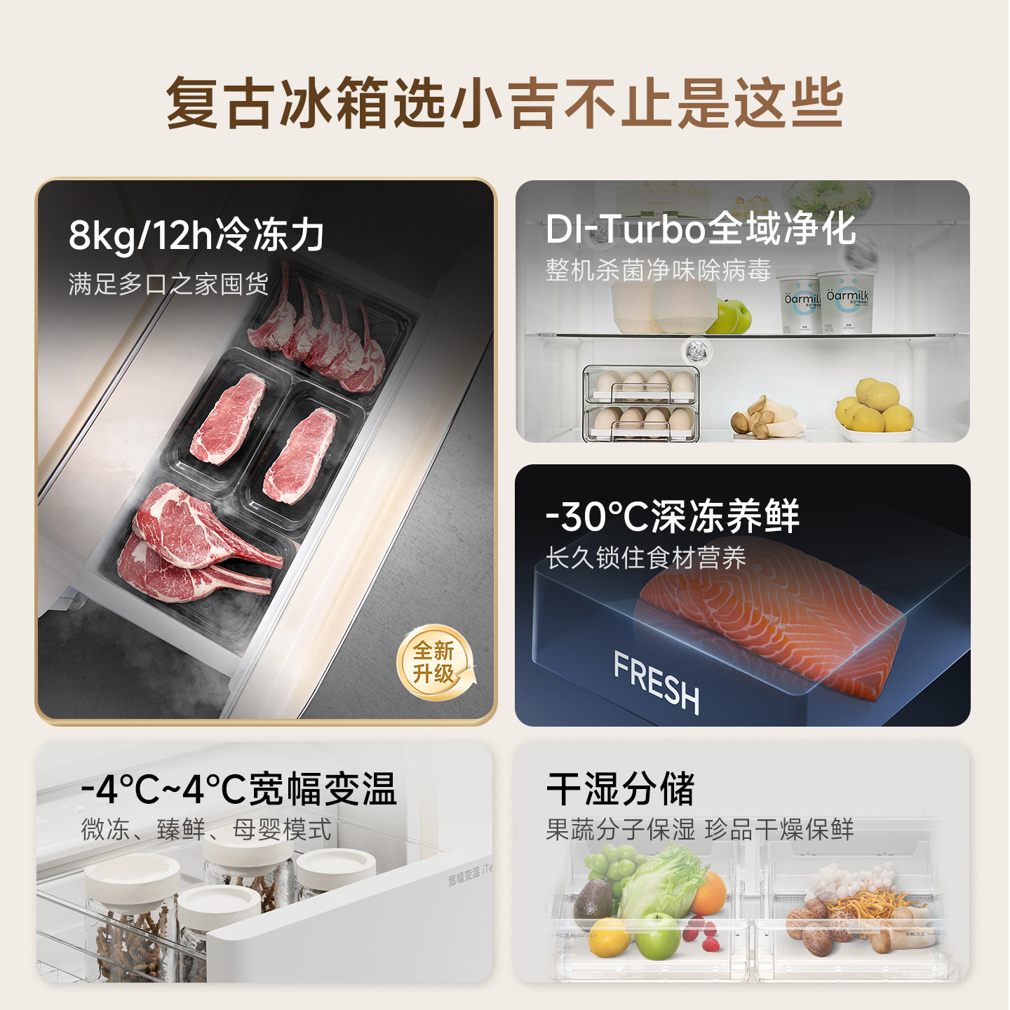 小吉BCD-JF508B1F02冰箱图片