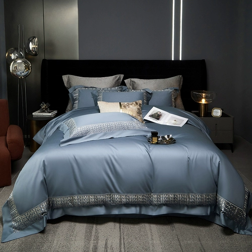 Элитный комплект, хлопковое стеганое покрывало, европейский стиль, 100 шт, 4 предмета, легкий роскошный стиль, изысканный стиль