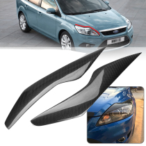 适用于09-13款经典福克斯改装专用碳纤维灯眉眼眉大灯装饰条贴件