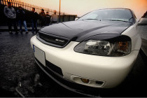 Suitable for 1996-98 Civic Carbon Fiber Eyebrow EK9 Lamp Eyebrow Carbon Fiber Angry Eyebrow Sticker Headlight Brow Sticker