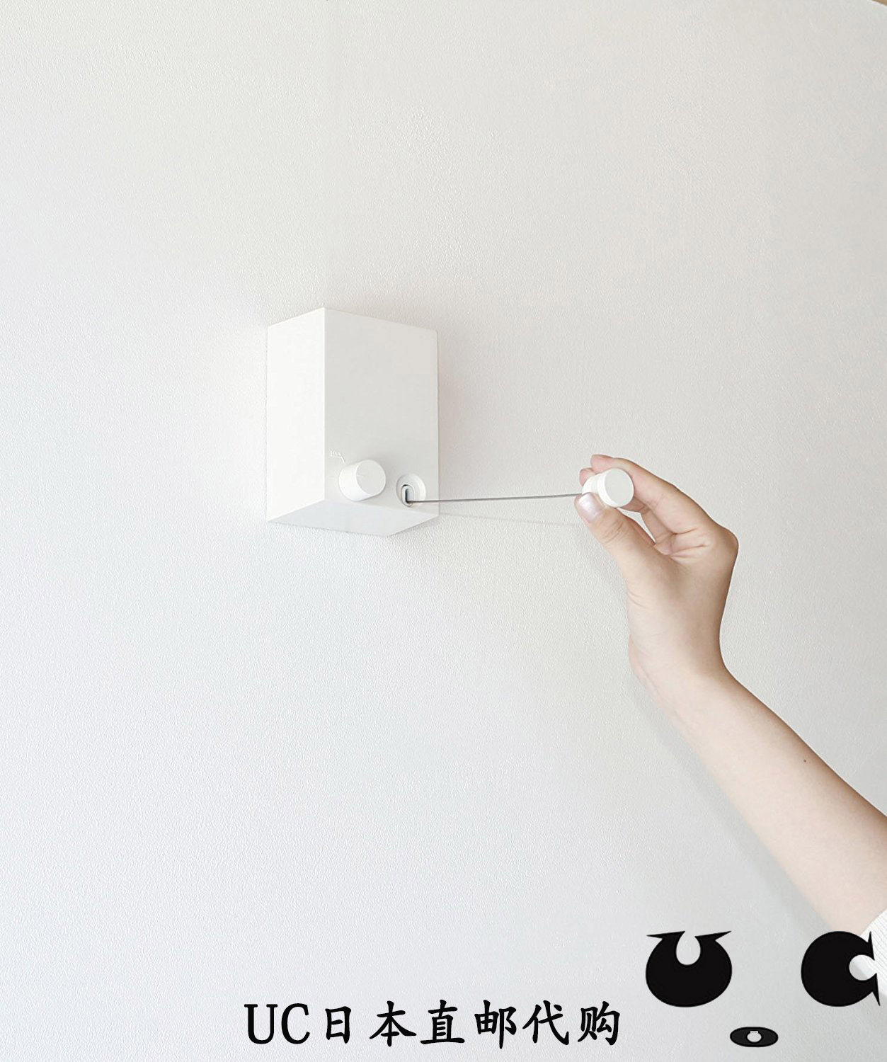 Indoor minimalist wind-shrink style home invisible clothesline Pid 4M-Taobao for the Japanese straight postmorata aluminum industry