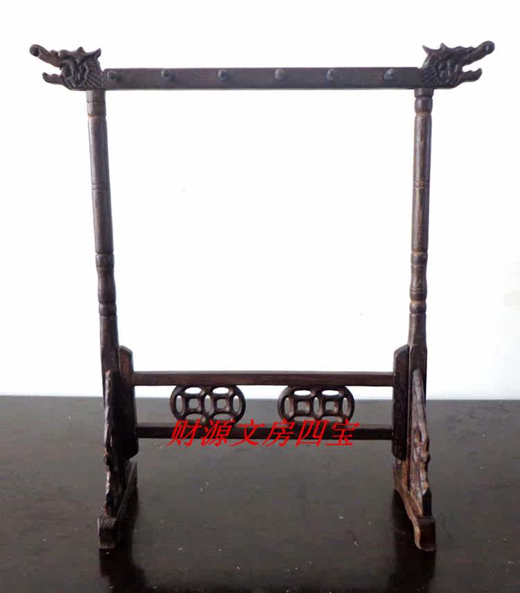 Special Price Chicken Wings Wood Brush Holder Pen Hang Pens red wood 12 hanging Needle room Four Treasure room Supplies Two