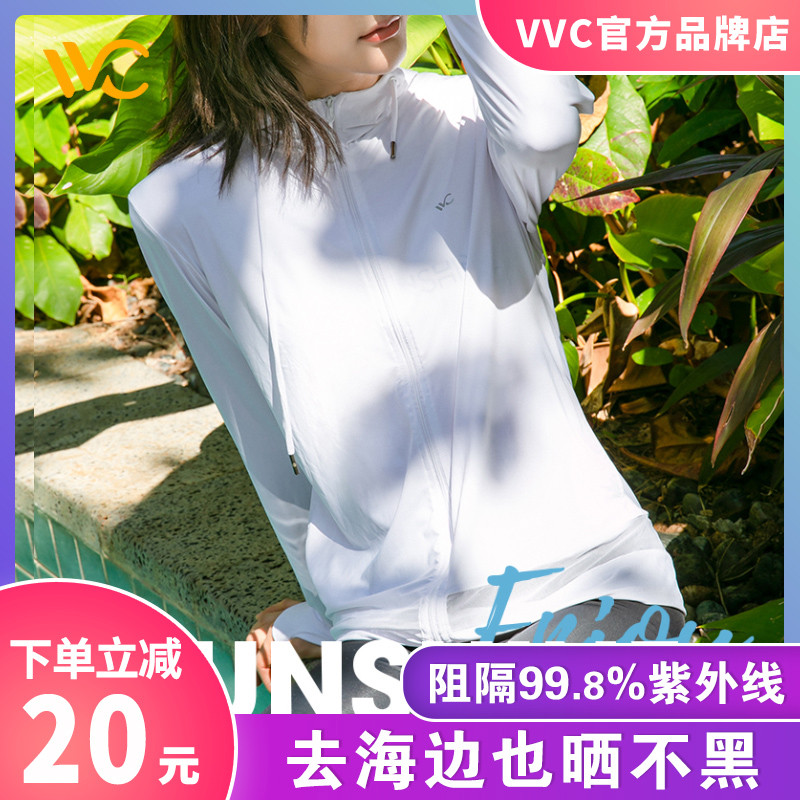vvc spring new sunscreen clothing young women's version Put UV long sleeves thin outdoor medium long version sunscreen