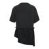 MM6 Maison Margiela PARIS BLACK ROUND NECK IRREGULAR pleated FASHION WOMENS ngắn tay TOP 