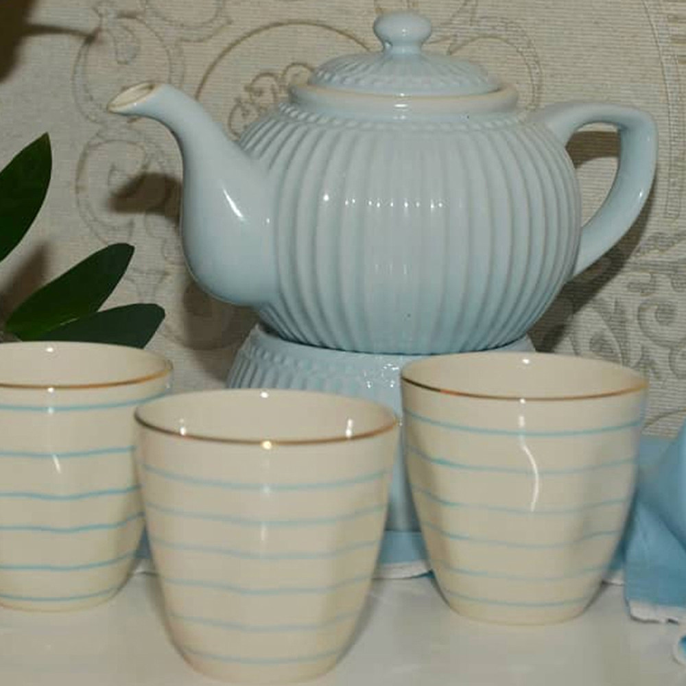 GreenGate Sally Light blue simple stripe pattern Fashion Nordic style