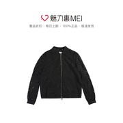 CẢNG QUỐC TẾ BLACK LACE WOMENS dài tay NEEDLE dệt dài tay JACKET