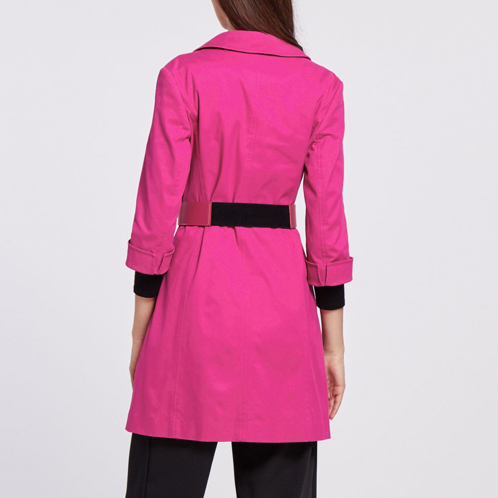 Trench Coat cổng Posey Rose Red Laplong Single-Row oằn Woman của