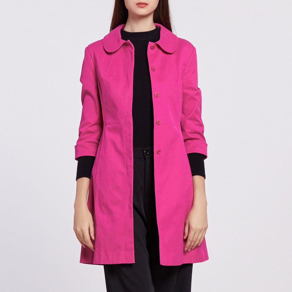 Trench Coat cổng Posey Rose Red Laplong Single-Row oằn Woman của