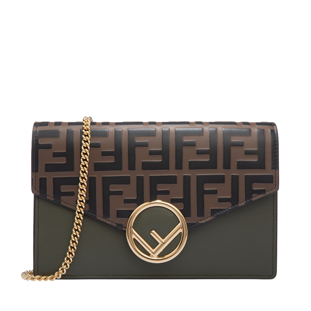Купить FENDI мисс зеленый корова цепь бумаги статья плечо сумка Fendi ...