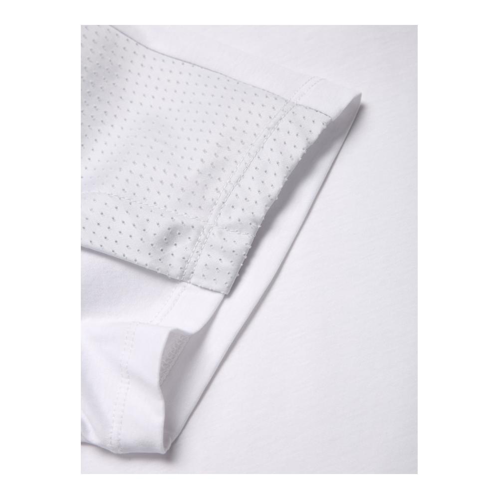 Liu. JO UOMO trắng chính tả xám 100cotton vòng cổ áo khâu ngắn tay áo thun nam