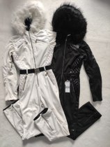 Womens ski jacket one-piece snow jacket foreign trade original single joint model soft shell fleece slim belt fashionable ski jacket winter