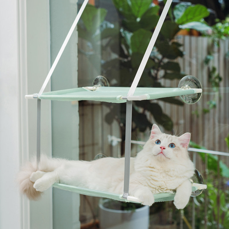 Cat Hammock Double climbing frame Sun Four Seasons Removable Wash Kitty suction cup Suction Cup Style Glass Balcony Window Hanging Nest Bed