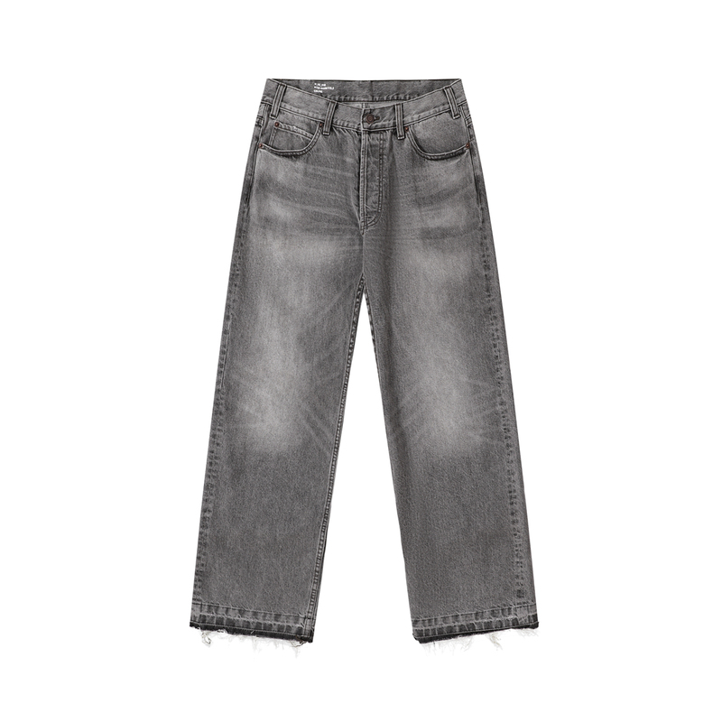 Roaring Little Eyes Ce 25Ss Washed Gray Wesley Little Destruction Loose Straight Jeans Cleanfit