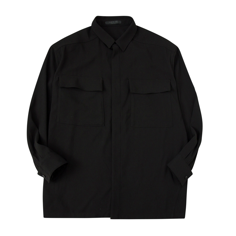 Roaring little eyes Fear of the god 7TH Main line FOG black cushion Shoulder Loose High Street Shirt