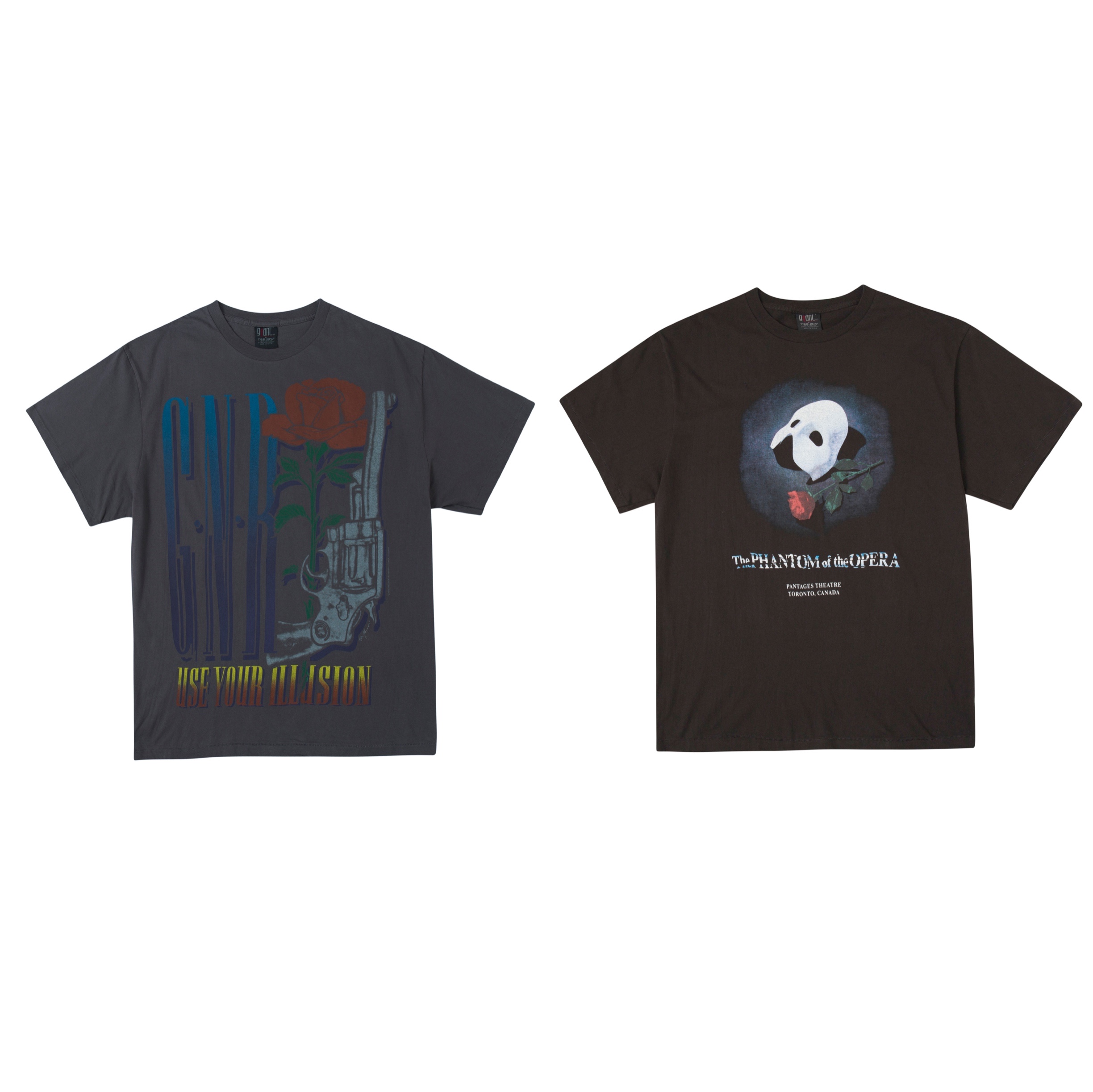 Roaring Little Eyes Vintage Washed Guns N Roses Phantom of the Opera Short Sleeve T-Shirt