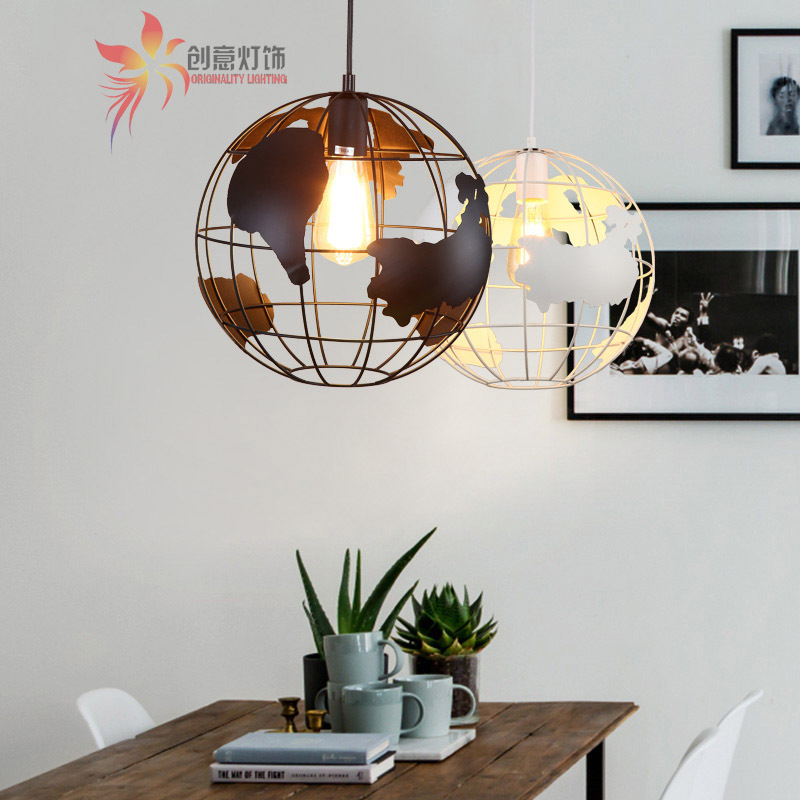 Nordic Modern Minimalist Creative Restaurant Bar Table Wrought Iron Chandelier Coffee Shop Clothing Store Globe Chandelier
