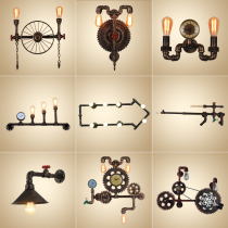 American personality outdoor wall lamp nostalgic retro balcony aisle Hall outdoor courtyard wrought iron wall lamp bar lamp