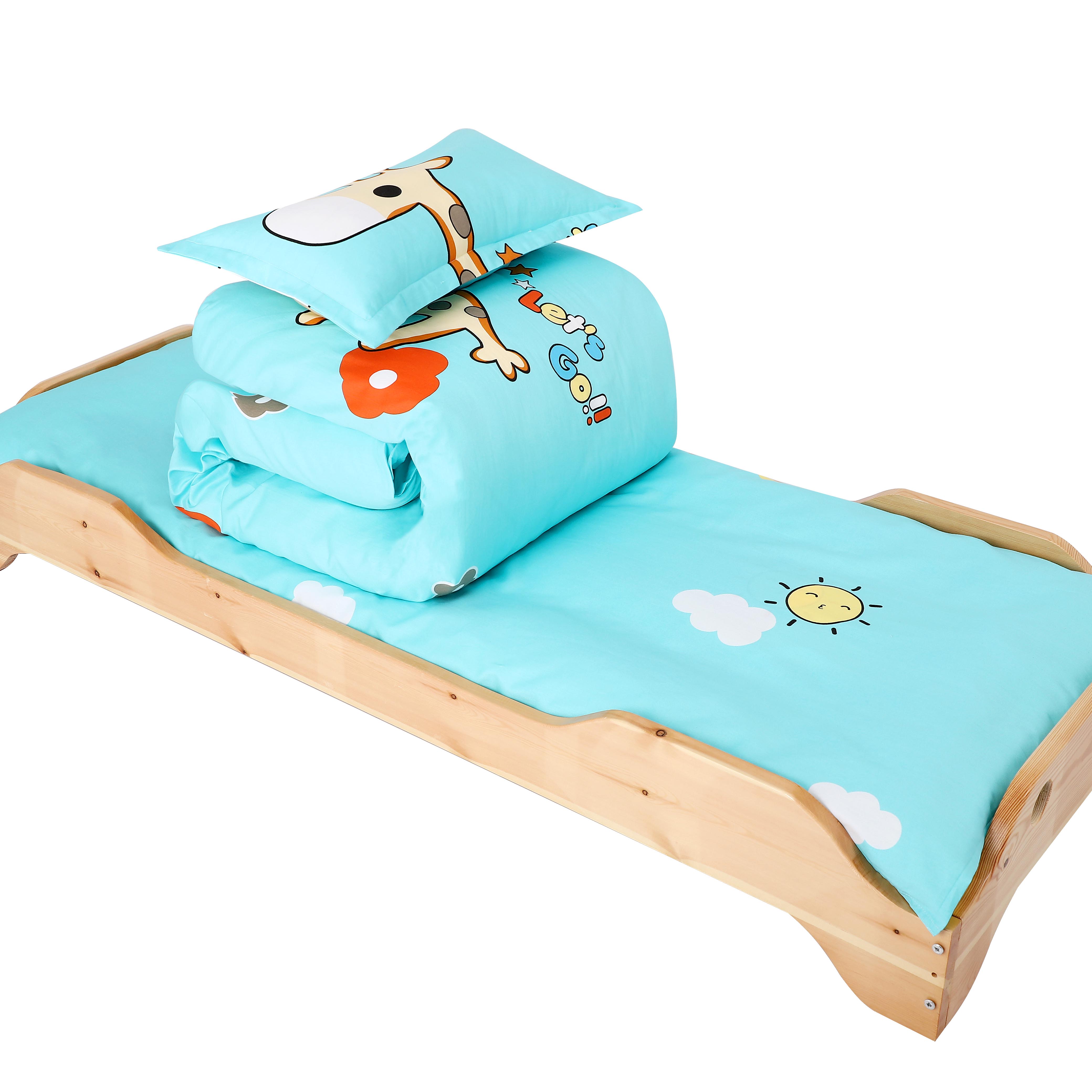 Children's kindergarten Three sets of pure cotton quilted with bedtime bedding All cotton quilted quilted quilted with core six pieces set to be made