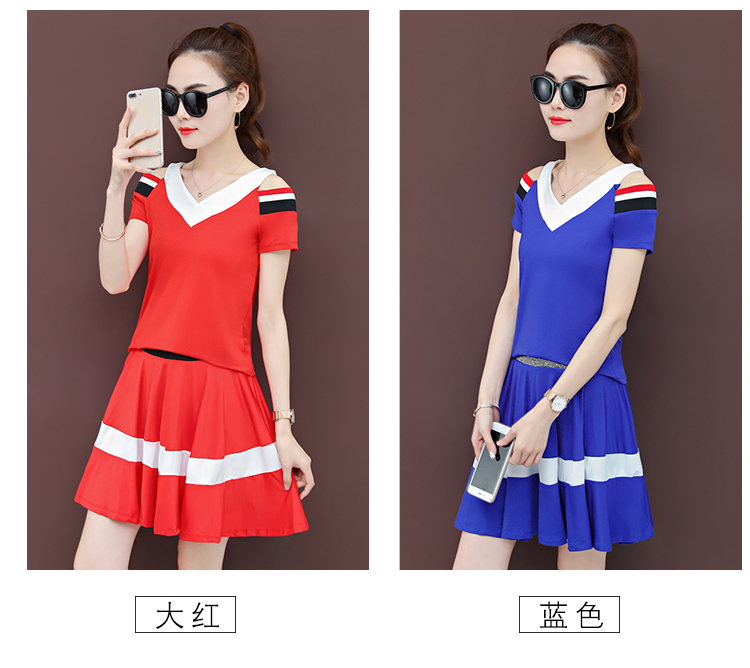 Yang Liping Square Dance Trang phục mùa hè Bộ mới Phụ nữ Tay ngắn Váy ngắn Thể thao Nhóm Nhảy Ghost Bước nhảy Quần áo - Khiêu vũ / Thể dục nhịp điệu / Thể dục dụng cụ giày khiêu vũ nữ cao cấp