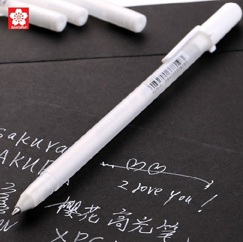 Japan sakura cherry blossom high light pen hand painted design high light black card pen XPGB 50 wave sunburn pen white thread pen