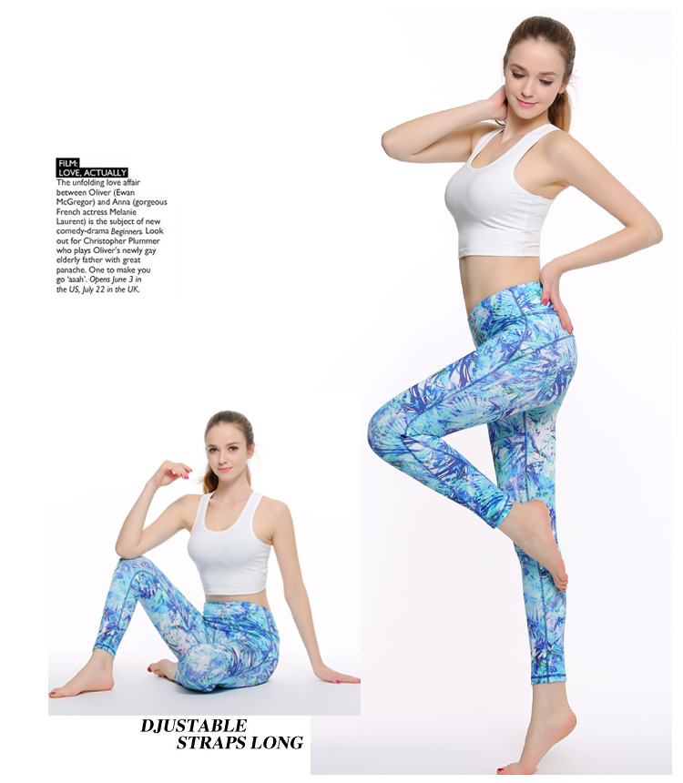 Yoga quần áo nữ mùa hè chặt chẽ cắt quần cao eo in căng yoga quần thể thao chạy là mỏng dây miniband tập mông