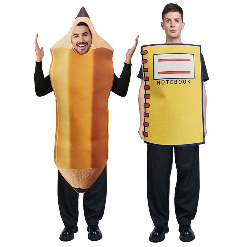 Halloween Adult Funny Pencil Notebook Shovel Costume Party Costume Stage Performance Cos Costume Halloween Adult Funny Pencil Notebook Shovel Costume Party Costume Stage Performance Cos Costume
