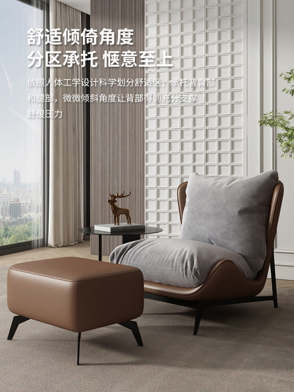 Nordic Single Sofa Chair, Modern Minimalist Balcony Leisure Chair, Italian Minimalist Living Room Tiger Chair, Designer Lounge Chair
