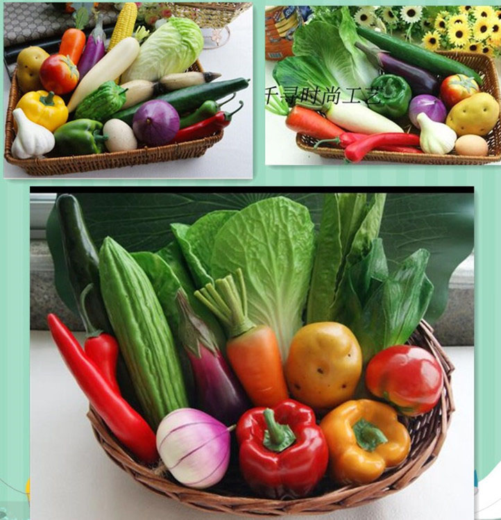 Special offer simulation vegetables and fruits model set display window sample decoration Early education overall cabinet shop