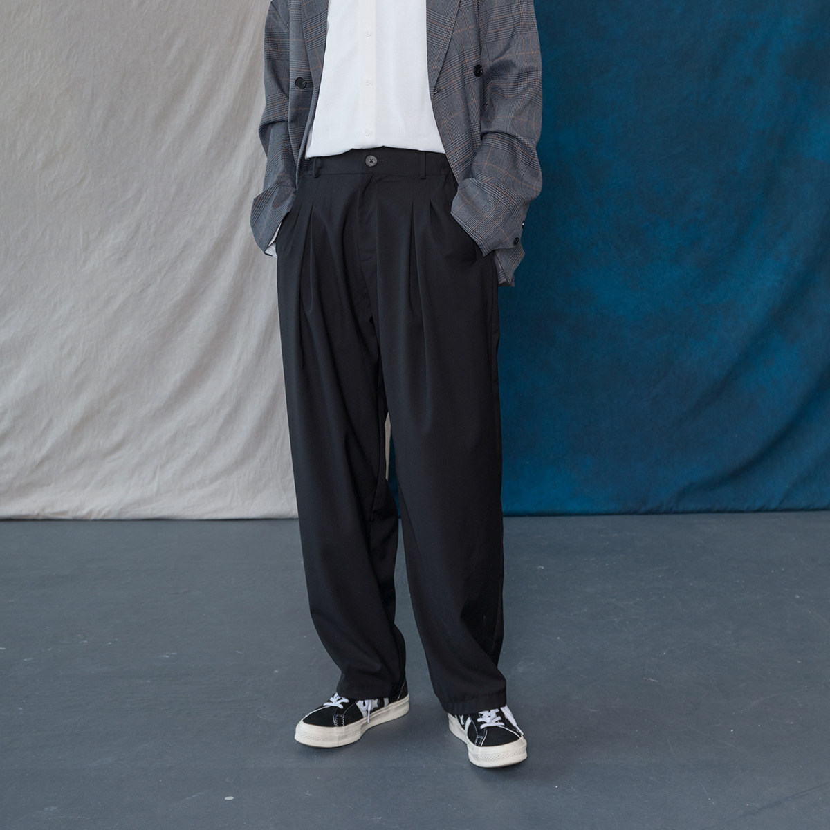 Mr. Montmartre Korean Street trendsetter pants loose straight lazy slacks trousers men