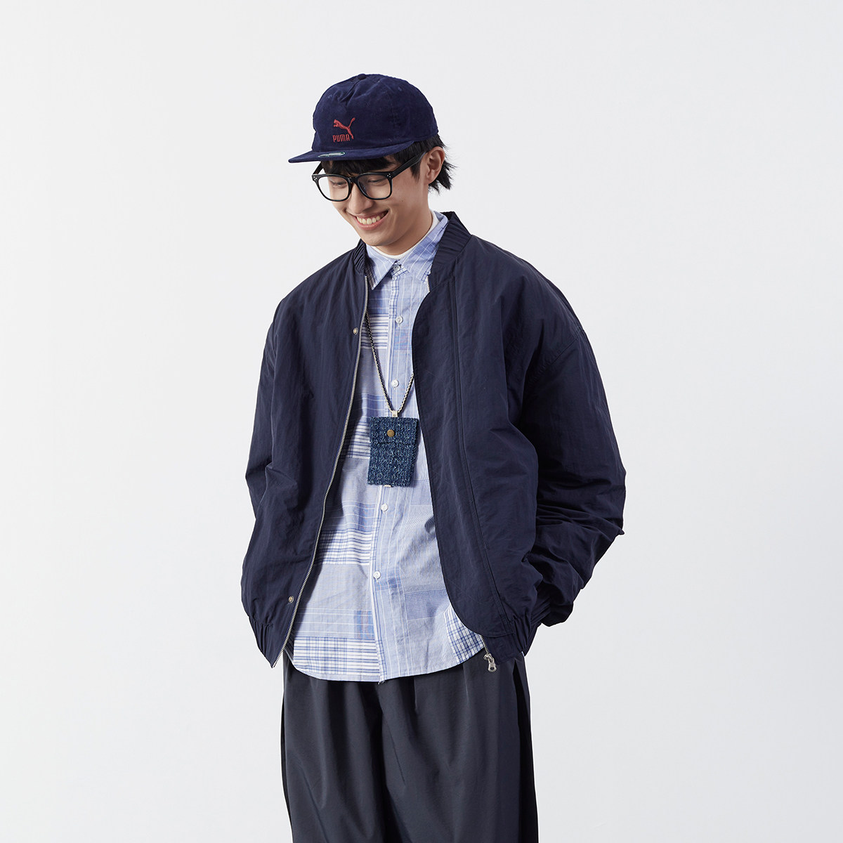 (Spot) 21AW Japanese Commuter cityboy Retro Profile Baseball Jacket cotton-padded jacket Jacket Men's Fall/Winter