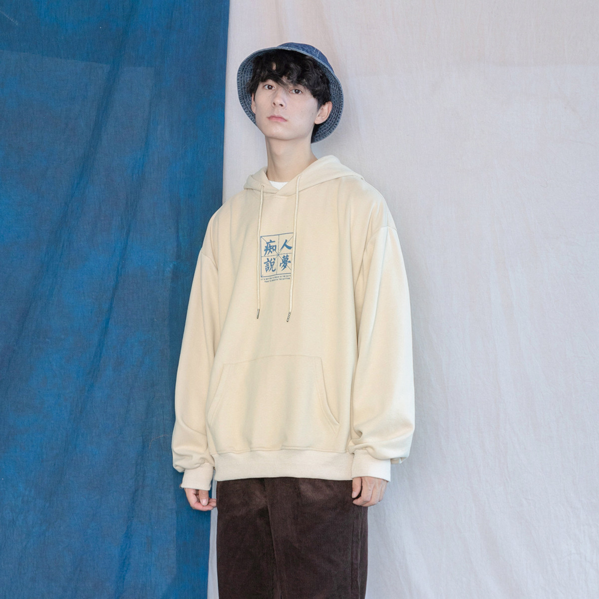 Mr. Montmartre's national tide retro obsession says dream printed even hoodie lovers loose 100 lap thick cotton T autumn