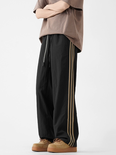 悟空有货 Быстросохнущие трендовые штаны, свободный прямой крой, оверсайз