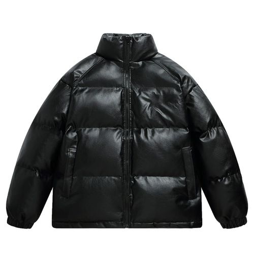 悟空有货 Полиуретановый черный зимний пуховик подходит для мужчин и женщин, в американском стиле, увеличенная толщина