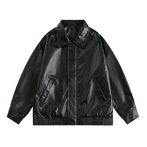 悟空有货 Цветная полиуретановая куртка подходит для мужчин и женщин, в американском стиле, оверсайз