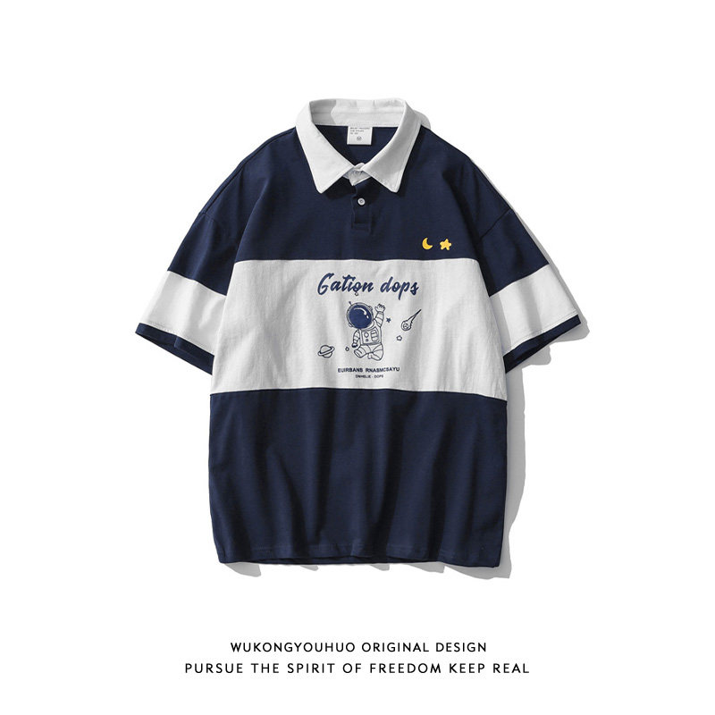 Epiphany There are cargo retro astronauts printed POLO shirts Men and women Boomer Relaxation Bf Wind Lovers Casual Short Sleeve T-shirts