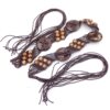 Bohemian waxed rope braided belt for women