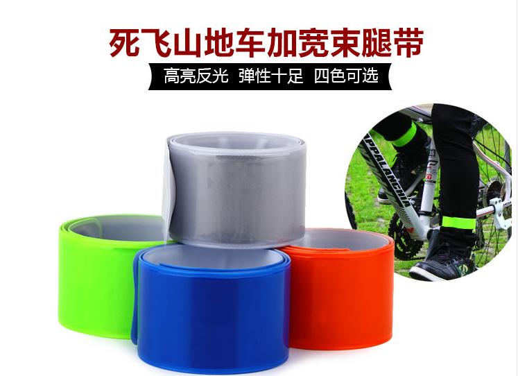 Bike bunches pants with riding tie legs with luminous night riding reflective tie-foot pants with running reflective arms belts