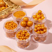 Golden pearl sugar cake decorative sugar beads Golden beads Golden beads mixed baking ornaments Hard candy bagged 500g